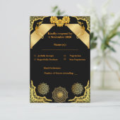 Modèle de réponse noir orné élégant (Debout devant)