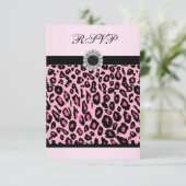 Modèle de réponse RSVP Pink Leopard (Debout devant)
