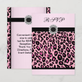 Modèle de réponse RSVP Pink Leopard (Devant / Derrière)