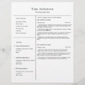 Modèle de reprise professionnelle moderne (Dos)