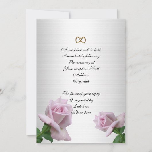 modèle de rose lavande pour invitation (Dos)