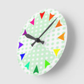 Modèle de roue couleur Abstrait Horloge murale (Angle)