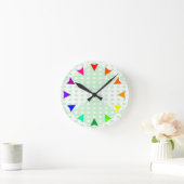 Modèle de roue couleur Abstrait Horloge murale (Maison)