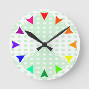Modèle de roue couleur Abstrait Horloge murale