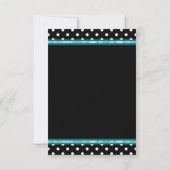 Modèle de RSVP bleu sarcelle à pois noirs (Dos)