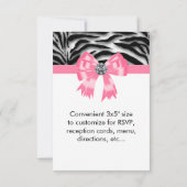 Modèle de RSVP Rose Noir Rose Zèbre (Dos)