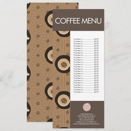 Modèle de salon de café moderne (Devant / Derrière)