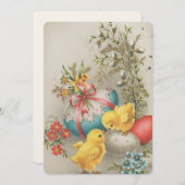 Modèle de salutation de Pâques vintage (Devant / Derrière)