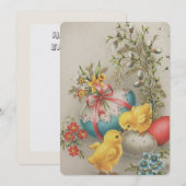 Modèle de salutation de Pâques vintage (Devant / Derrière)
