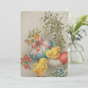 Modèle de salutation de Pâques vintage