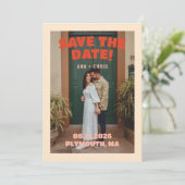 Modèle de Save the Date gras | Mariage modifiable (Debout devant)