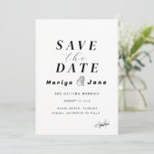Modèle de save the date recto-verso, Invitation (Debout devant)
