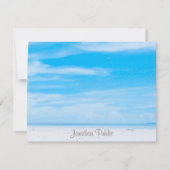 Modèle de script calligraphié ciel bleu nuages bla (Dos)