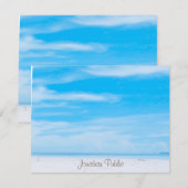 Modèle de script calligraphié ciel bleu nuages bla (Devant / Derrière)