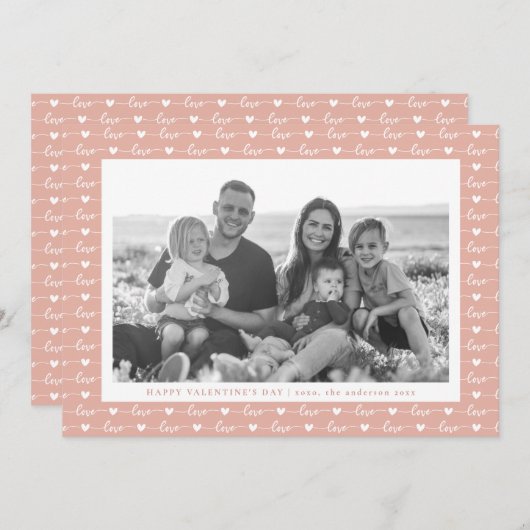Modèle de script d'amour Photo de la Saint-Valenti (Devant / Derrière)