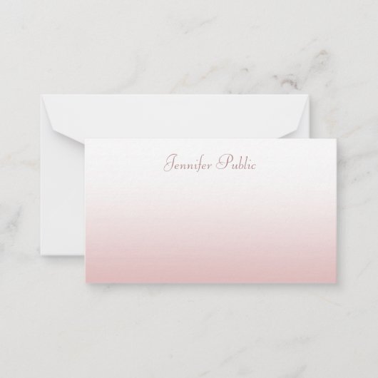 Modèle de script de calligraphie or Rose créatif (Devant)