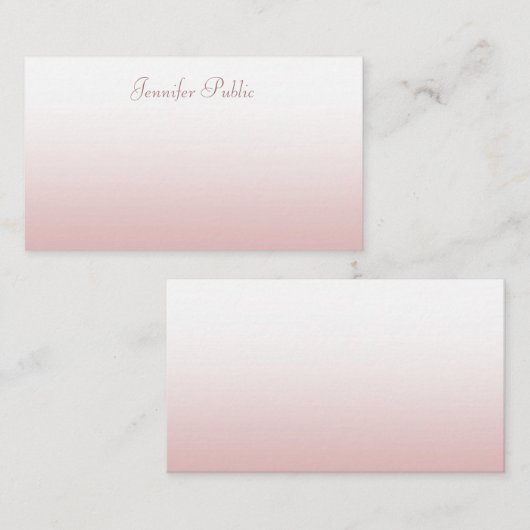 Modèle de script de calligraphie or Rose créatif (Devant / Derrière)