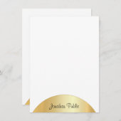 Modèle de script de monogramme en or Faux personna (Devant / Derrière)