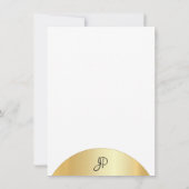 Modèle de script de monogramme en or Faux personna (Dos)