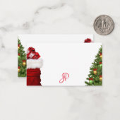 Modèle de script de Noël monogramme (Devant/Arrière en situation)