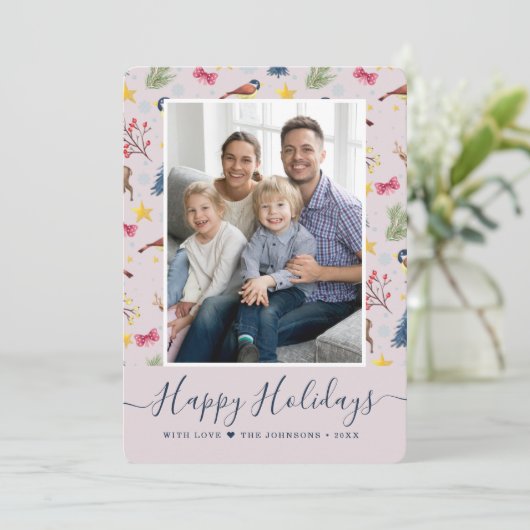 Modèle de script de vacances joyeuses Photo (Debout devant)