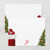 Modèle de script d'écriture manuscrite de Noël mon (Devant / Derrière)