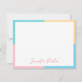 Modèle de script moderne rose jaune bleu vert (Devant)