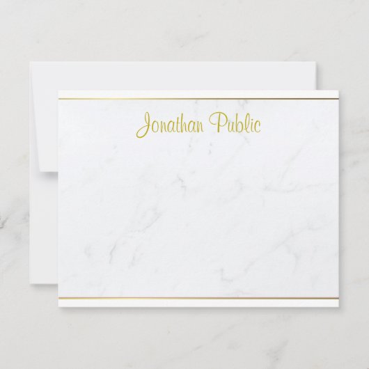 Modèle de script or élégant et moderne personnalis (Devant)