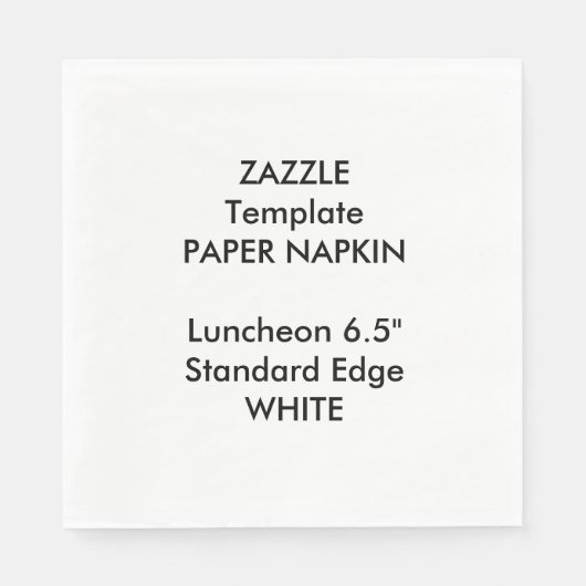 Modèle de serviette en papier blanc sur mesure (Devant)