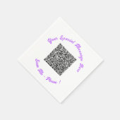 Modèle de serviettes en papier avec texte et code (Coin)