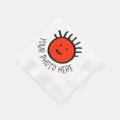 Modèle de SERVIETTES EN PAPIER COCKTAIL BLANC avec (Coin)