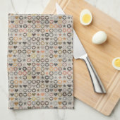 Modèle de serviettes monogrammes (Quart Plié)