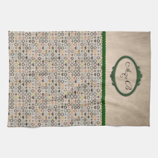 Modèle de serviettes monogrammes (Horizontal)