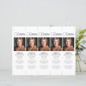 Modèle de signet de deuil élégant à faire soi-même (Debout devant)