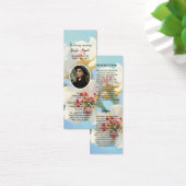 Modèle de Signet de funérailles florales modifiabl (Bureau)