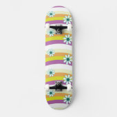 Modèle de skateboard floral Groovy (Recto)