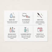 Modèle de soins après-cils rose moderne doux (Dos)