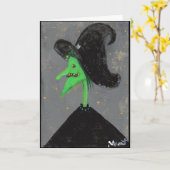 Modèle de sorcière de Halloween (Fleur jaune)
