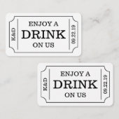 Modèle de style de billet en gras "Profitez d'une  (Devant / Derrière)