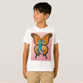 Modèle de T-shirt Abstrait Papillon ailes (Devant entier)