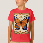 Modèle de T-shirt Abstrait Papillon ailes (Devant)