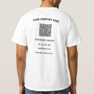 Modèle de T-shirt d'affaires avec logo et code QR