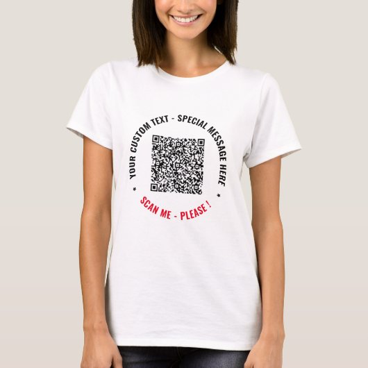 Modèle de T-Shirt de code QR personnalisé (Devant)