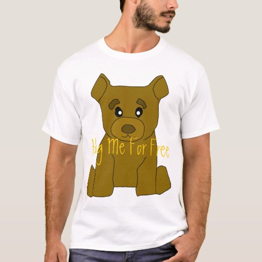 Modèle de T-shirt d'ours Brown (Devant)
