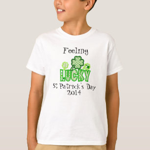 Modèle de T-shirt du jour de St Patrick chanceux d