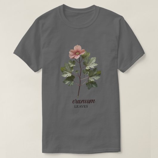 Modèle de t-shirt feuille de géranium (Design devant)