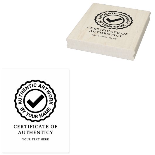 Modèle de tampon de certificat d'authenticité pour (Tamponné)