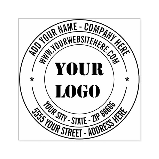 Modèle de tampon en caoutchouc d'adresse personnal (Impression)