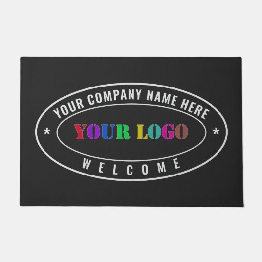 Modèle de tapis de sol de bureau avec nom de logo (Devant)