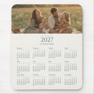 Modèle de Tapis de Souris Calendrier Photo de Fami